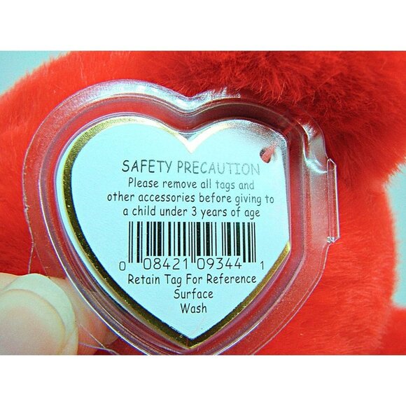 Ty Original Beanie Buddy "Osito" The Red Bear Plush With Mexican Flag Large 14" - Picture 8 of 9